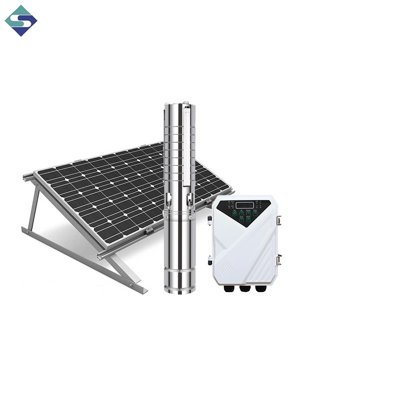 Pompe à eau solaire de forage submersible en acier inoxydable de 6 pouces