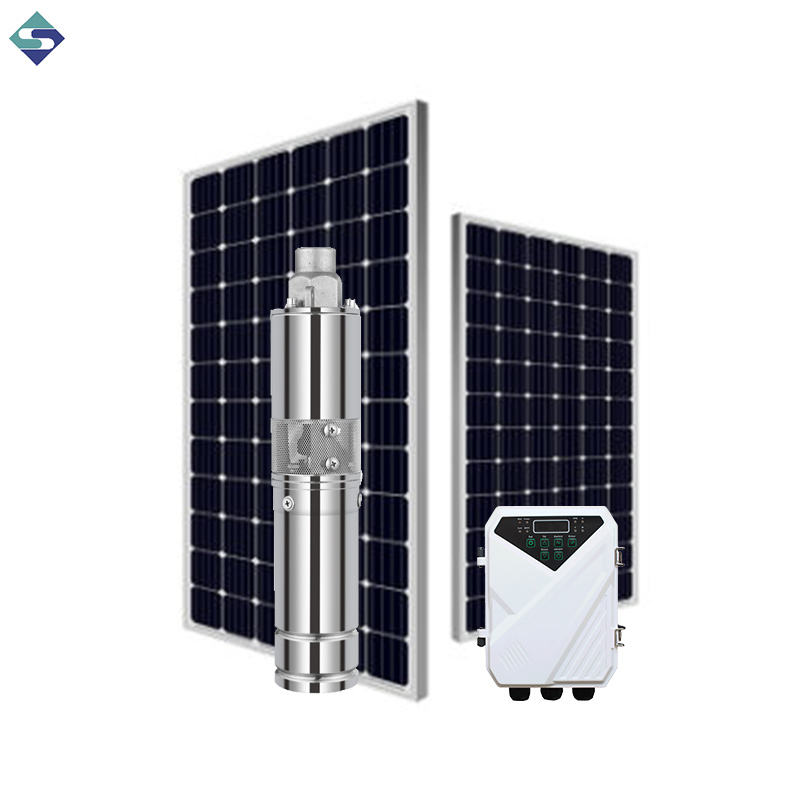 Irrigation à haute pression Pompe de puits profond submersible à eau à énergie solaire de 2 pouces