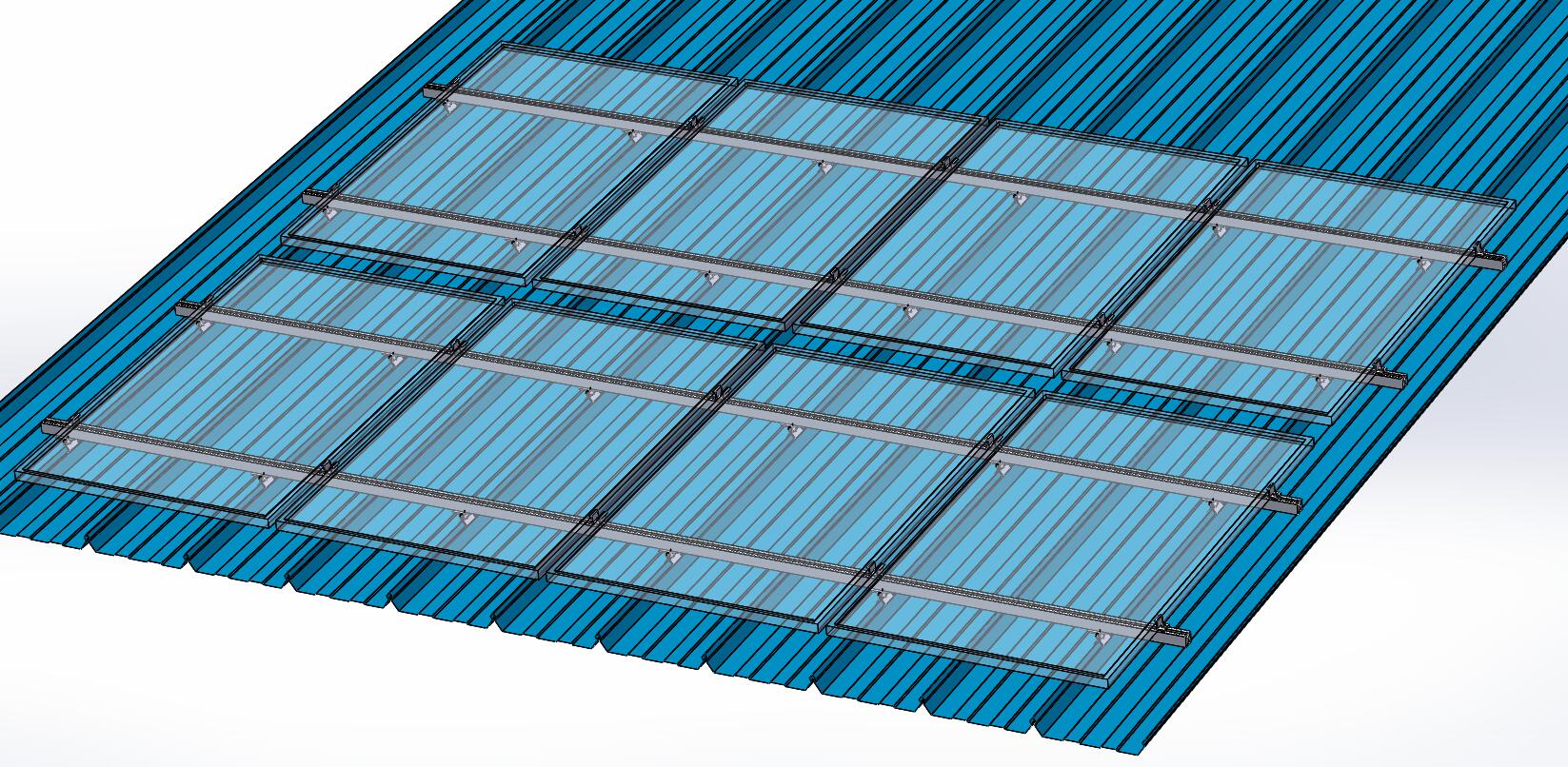 Profil d'alliage d'aluminium de structure de support de panneau solaire de toit en métal