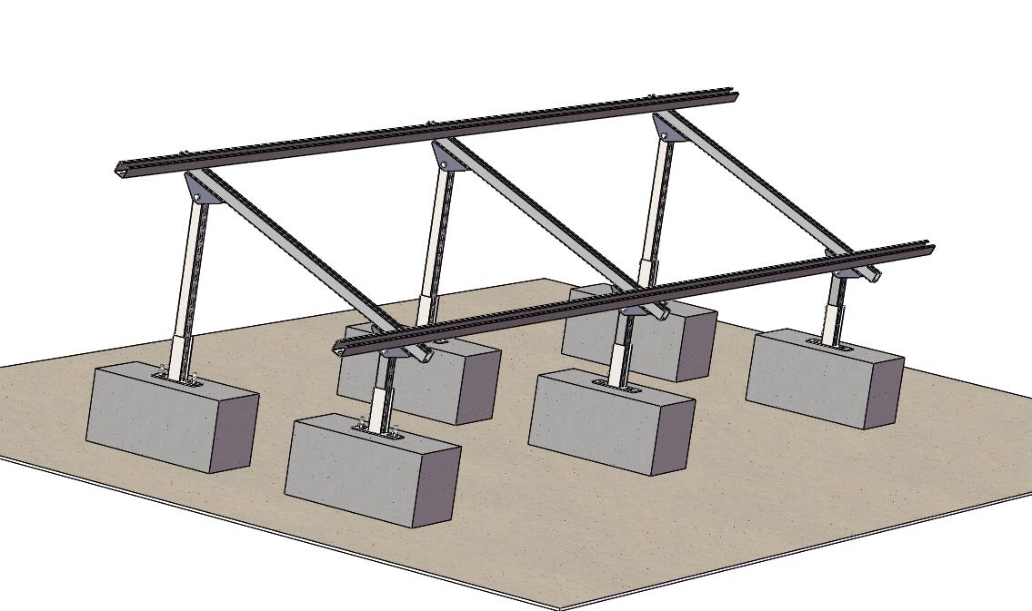 Profil d'alliage d'aluminium de système de support d'énergie solaire de toit plat