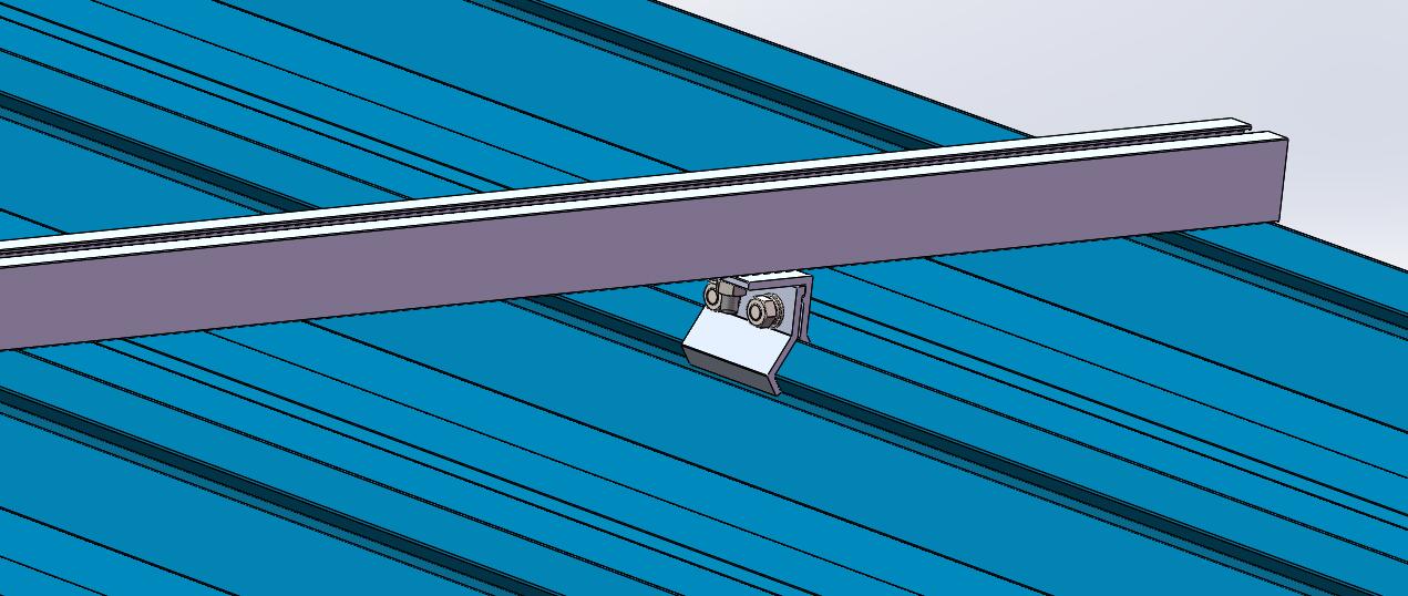 Profil d'alliage d'aluminium de structure de support de panneau solaire de toit en métal