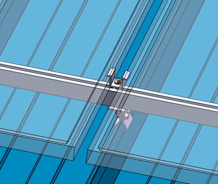 Profil d'alliage d'aluminium de structure de support de panneau solaire de toit en métal