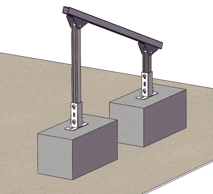 Profil d'alliage d'aluminium de système de support d'énergie solaire de toit plat