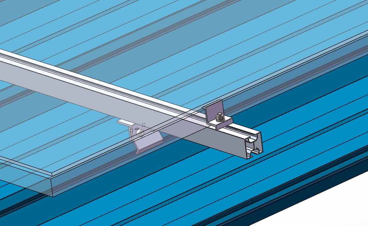 Profil d'alliage d'aluminium de structure de support de panneau solaire de toit en métal