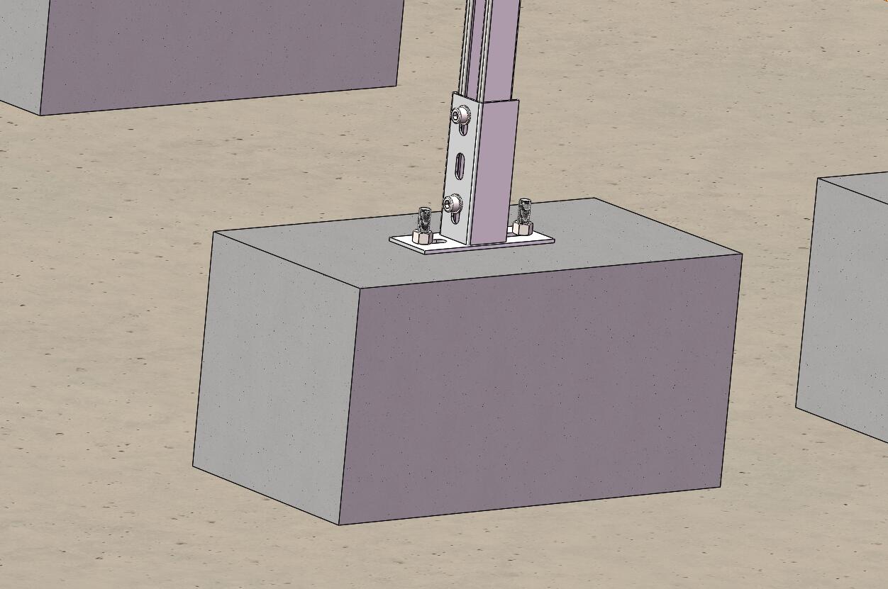 Profil d'alliage d'aluminium de système de support d'énergie solaire de toit plat